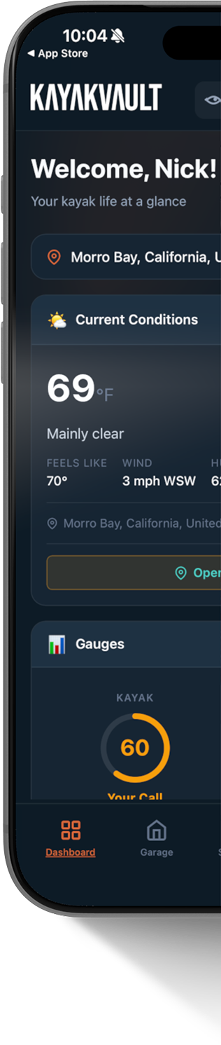 KayakVault app screenshot